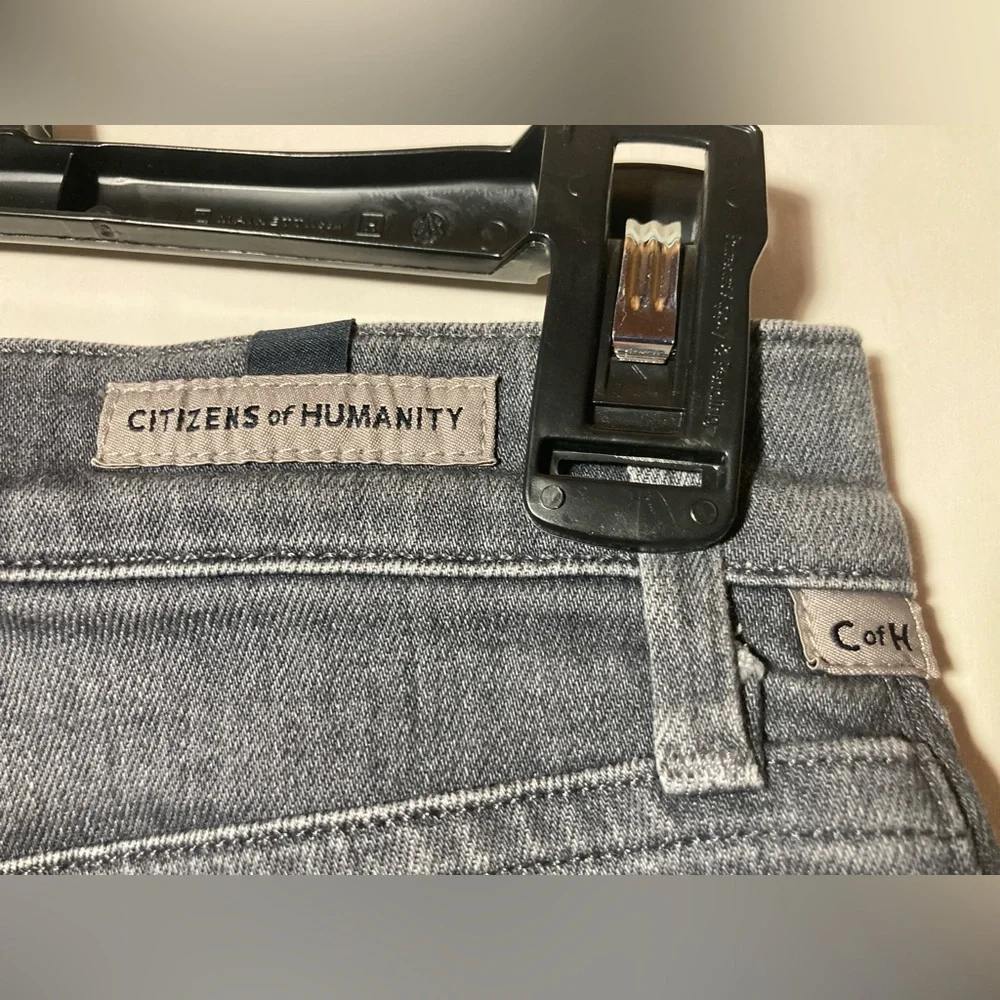 Citizens Of Humanity Rocket Crop High Rise Skinny Gray Stretch Jeans Size 24/25